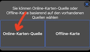 Map online source menu