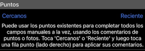reutilización de puntos para comentarios