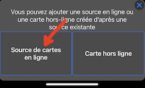 Map online source menu