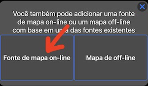 Map online source menu